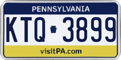 PA license plate KTQ3899