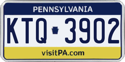 PA license plate KTQ3902