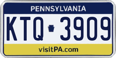 PA license plate KTQ3909