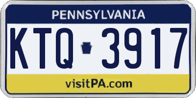 PA license plate KTQ3917