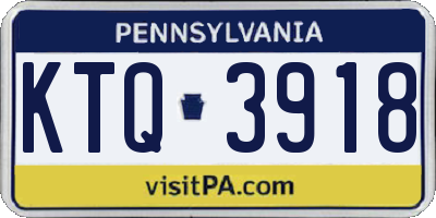 PA license plate KTQ3918