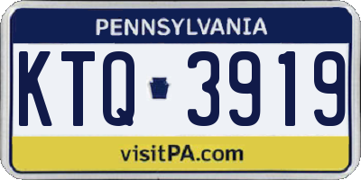 PA license plate KTQ3919