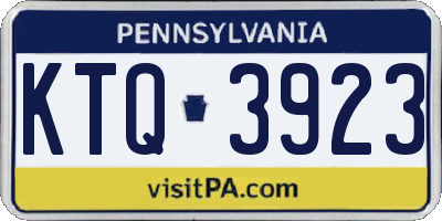 PA license plate KTQ3923