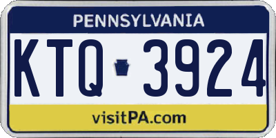 PA license plate KTQ3924