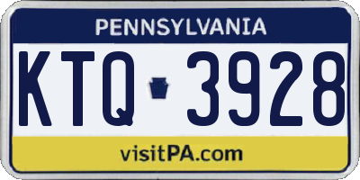 PA license plate KTQ3928
