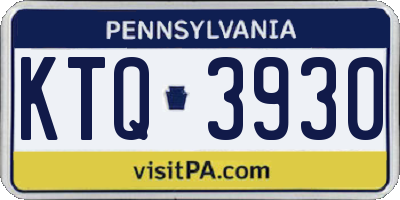 PA license plate KTQ3930