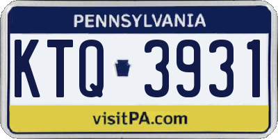 PA license plate KTQ3931