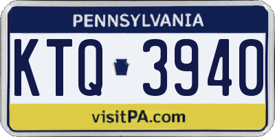 PA license plate KTQ3940