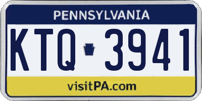 PA license plate KTQ3941