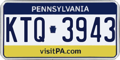 PA license plate KTQ3943