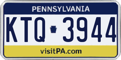 PA license plate KTQ3944