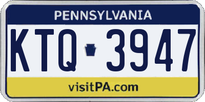 PA license plate KTQ3947