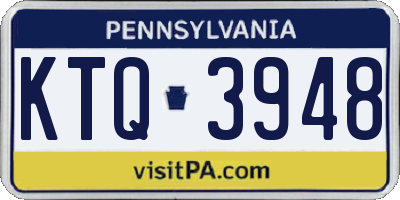 PA license plate KTQ3948
