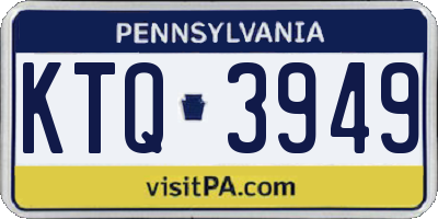 PA license plate KTQ3949