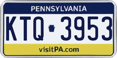 PA license plate KTQ3953