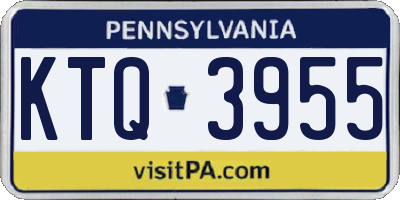 PA license plate KTQ3955