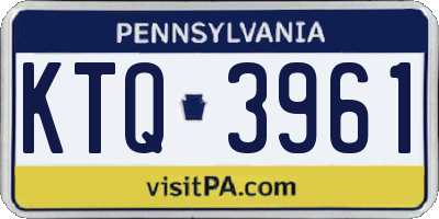 PA license plate KTQ3961