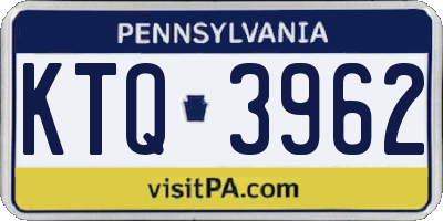 PA license plate KTQ3962