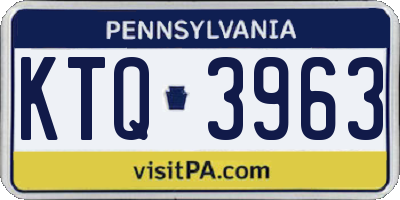PA license plate KTQ3963