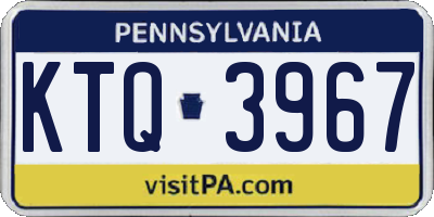 PA license plate KTQ3967
