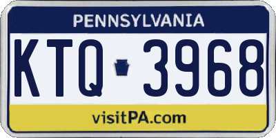PA license plate KTQ3968