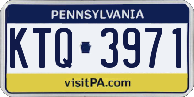 PA license plate KTQ3971