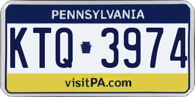 PA license plate KTQ3974