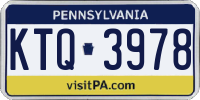 PA license plate KTQ3978