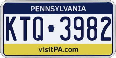 PA license plate KTQ3982