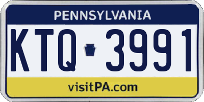 PA license plate KTQ3991