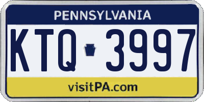 PA license plate KTQ3997