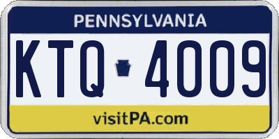 PA license plate KTQ4009