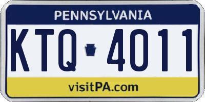 PA license plate KTQ4011
