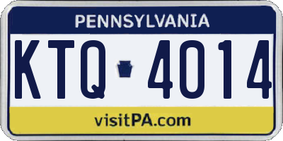 PA license plate KTQ4014
