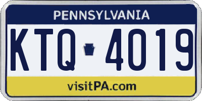 PA license plate KTQ4019