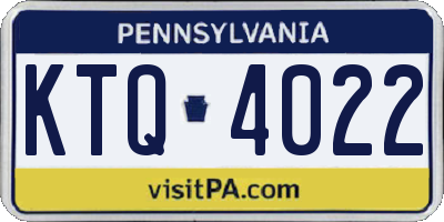 PA license plate KTQ4022