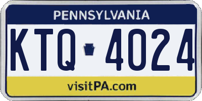 PA license plate KTQ4024
