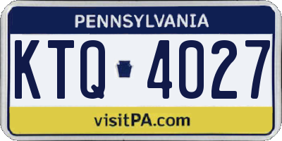 PA license plate KTQ4027