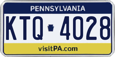 PA license plate KTQ4028