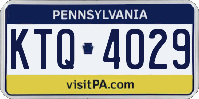 PA license plate KTQ4029