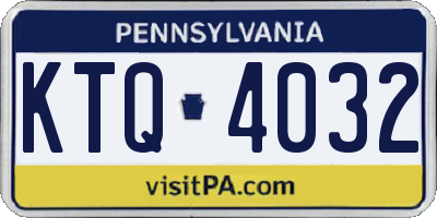 PA license plate KTQ4032