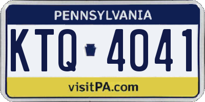 PA license plate KTQ4041