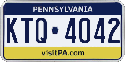 PA license plate KTQ4042