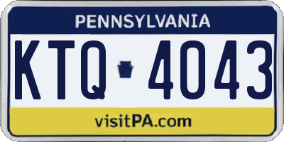 PA license plate KTQ4043