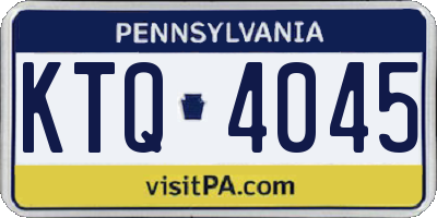 PA license plate KTQ4045