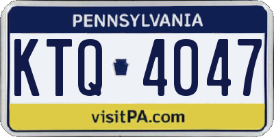 PA license plate KTQ4047
