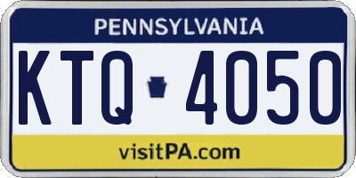 PA license plate KTQ4050
