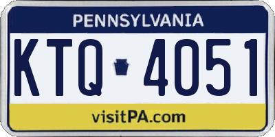 PA license plate KTQ4051