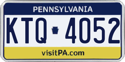 PA license plate KTQ4052