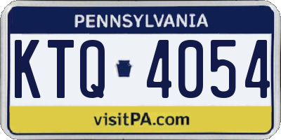 PA license plate KTQ4054